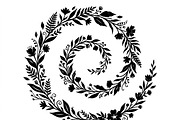 50 Elegant Floral Leaf Spiral Frame, a Decorative Illustration by Amazin_art (Thumbnail 3 of 39)