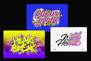 Y2K Neon Graffiti Text Effect, a Layer Style Add-On by Matsero (Thumbnail 2 of 4)