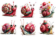 Whimsical Snail Watercolor Clipart, an Illustration by Dream Creation (Thumbnail 4 of 8)
