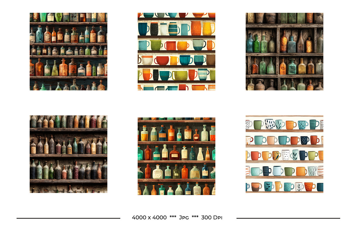 Stuff of Shelves Bundle, a Pattern Graphic by karenfoleyphoto (Photo 2 of 9)