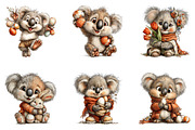 Whimsical Easter Koala Clipart, an Illustration by CreationArt (Thumbnail 3 of 7)