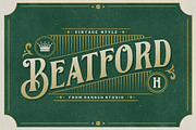 Beatford - Vintage Font, a Serif Font by HansCo Studio (Thumbnail 1 of 12)