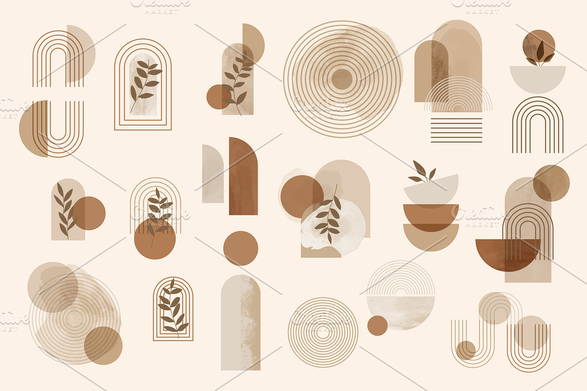 Boho abstract design shapes, a Decorative Illustration by Vectorwins Premium Shop (Photo 5 of 5)