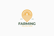 Farming Sunrise Linear Shape Logo, a Branding & Logo Template by Signatoro (Thumbnail 2 of 3)