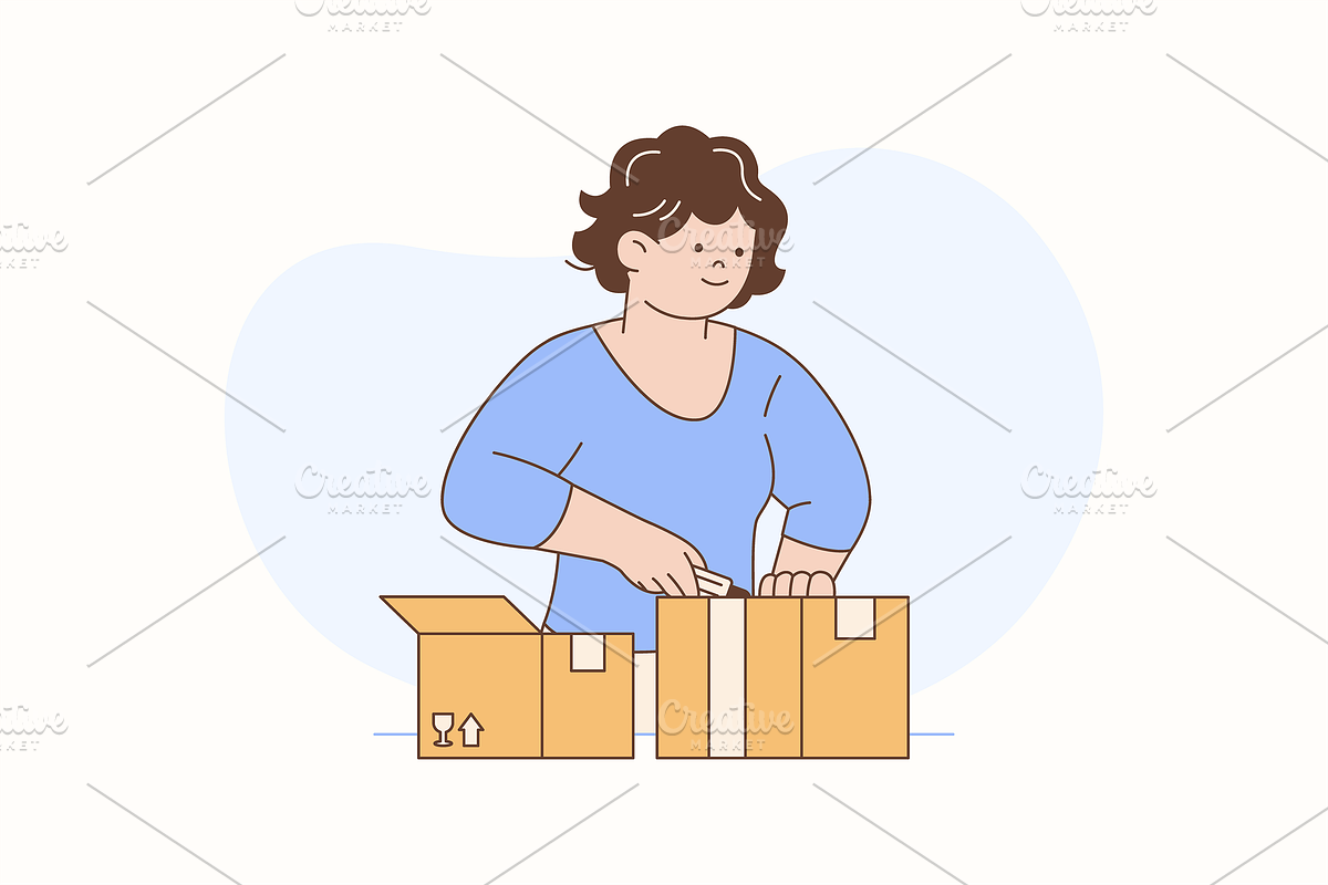 Delivery Package Illustration, an Object Graphic by Jump Studio (Photo 8 of 12)