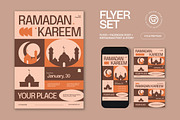 Cream Ramadan Kareem Flyer Set, a Flyer Template by graphicook (Thumbnail 1 of 6)
