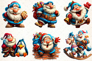 Christmas Funny Santa Clipart, an Illustration by DreamCafeArt (Thumbnail 8 of 8)