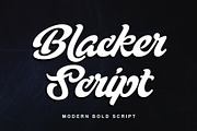 Blacker Script, a Script Font by Letterara (Thumbnail 1 of 13)