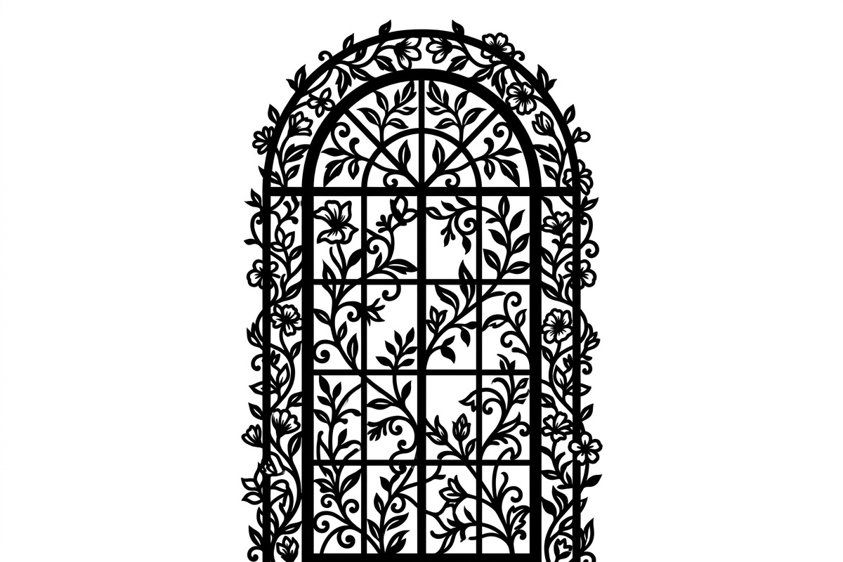 50 Floral French Window Ornament, a Decorative Illustration by Amazin_art (Photo 4 of 44)