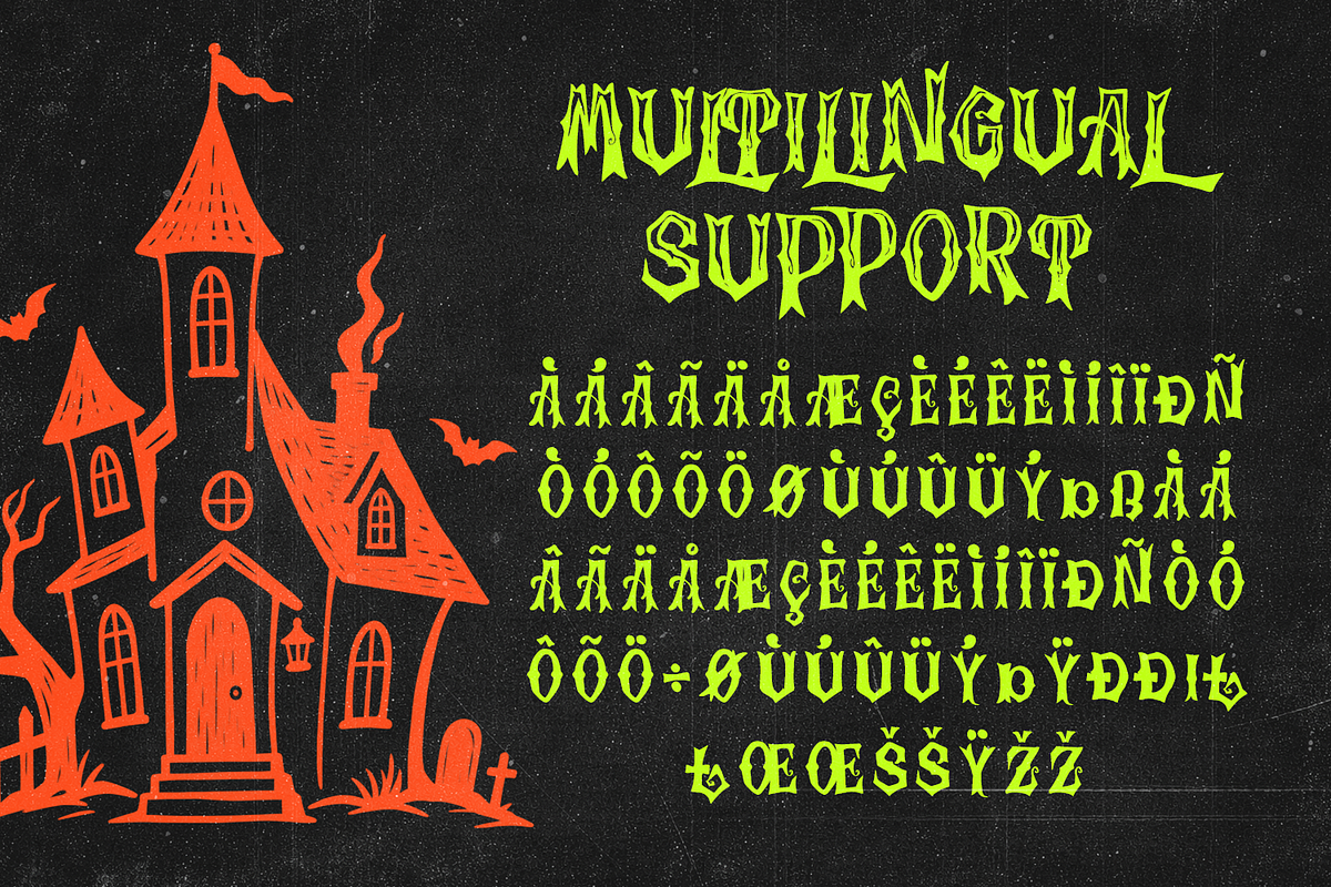 Halloween Raven Bold Horror Font, a Blackletter Font by Haps Space (Photo 9 of 12)