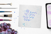 Watercolor Lettering kit - Procreate, a Brush Add-On by Gray Cat Graphics (Thumbnail 7 of 9)