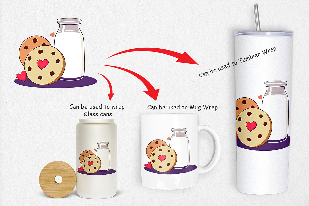 Milk Cookies Clipart, a Graphic by Artnoy (Photo 4 of 5)