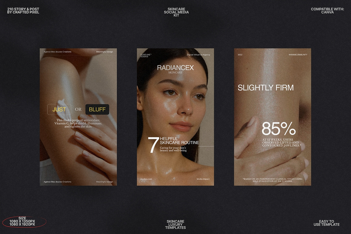 Skincare Story & Post Set Canva preview 7