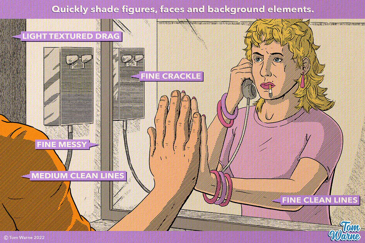 Shading Lines Affinity Brushpack, a Brush Add-On by TomWarne (Photo 17 of 25)