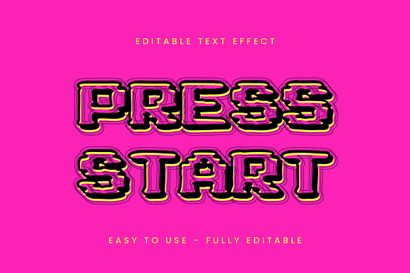 Retro Warped Bold Text Effect preview 4