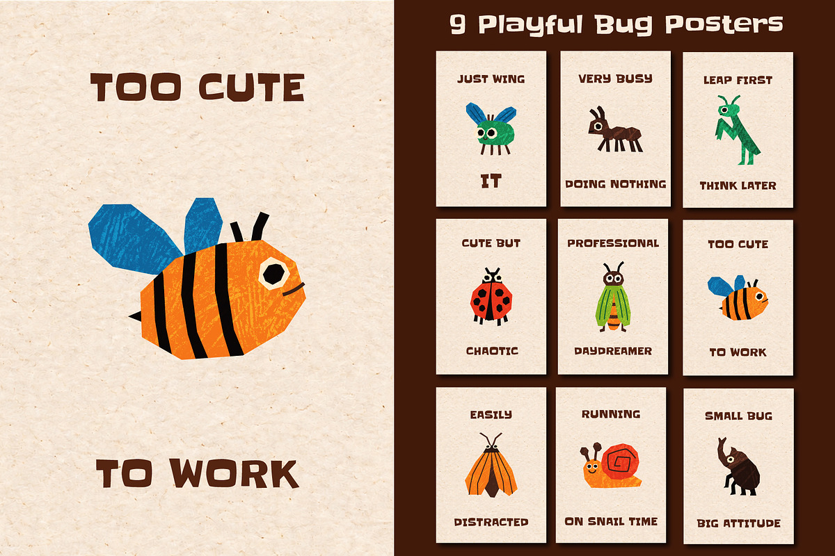 Paper Cut Bugs Clipart Bundle, an Object Illustration by Le.nart (Photo 4 of 6)