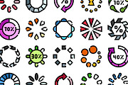Set of loading icons and progress, an Object Graphic by pikepicture (Thumbnail 3 of 3)
