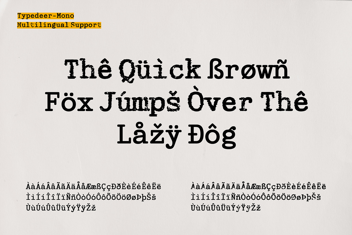 TypedeerMono - Typewriter Stamp Font, a Slab Serif Font by Drizy (Photo 6 of 10)