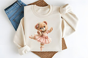 Ballerina Teddy Bear PNG Clipart, a Seasonal Illustration by RobertsArt (Thumbnail 6 of 7)