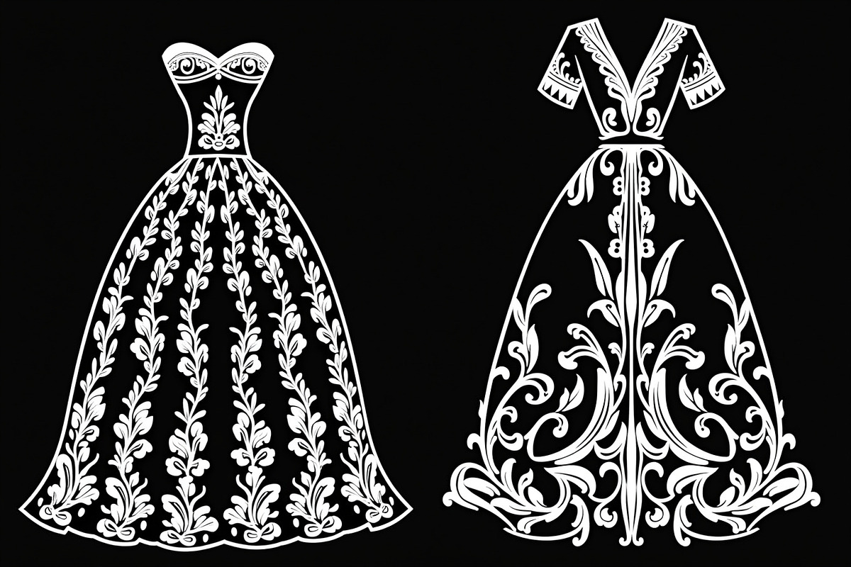 Fashion Dress Silhouette Bundle, an Illustration by BIPLOB EXPERT (Photo 3 of 21)