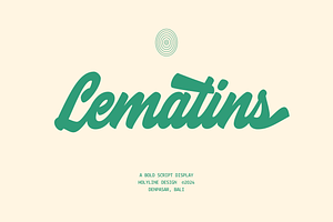 Lematins Script - Brush Font