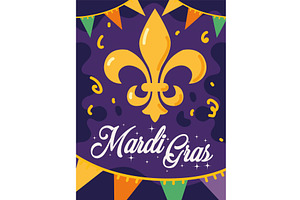 Mardi Gras Carnival Card