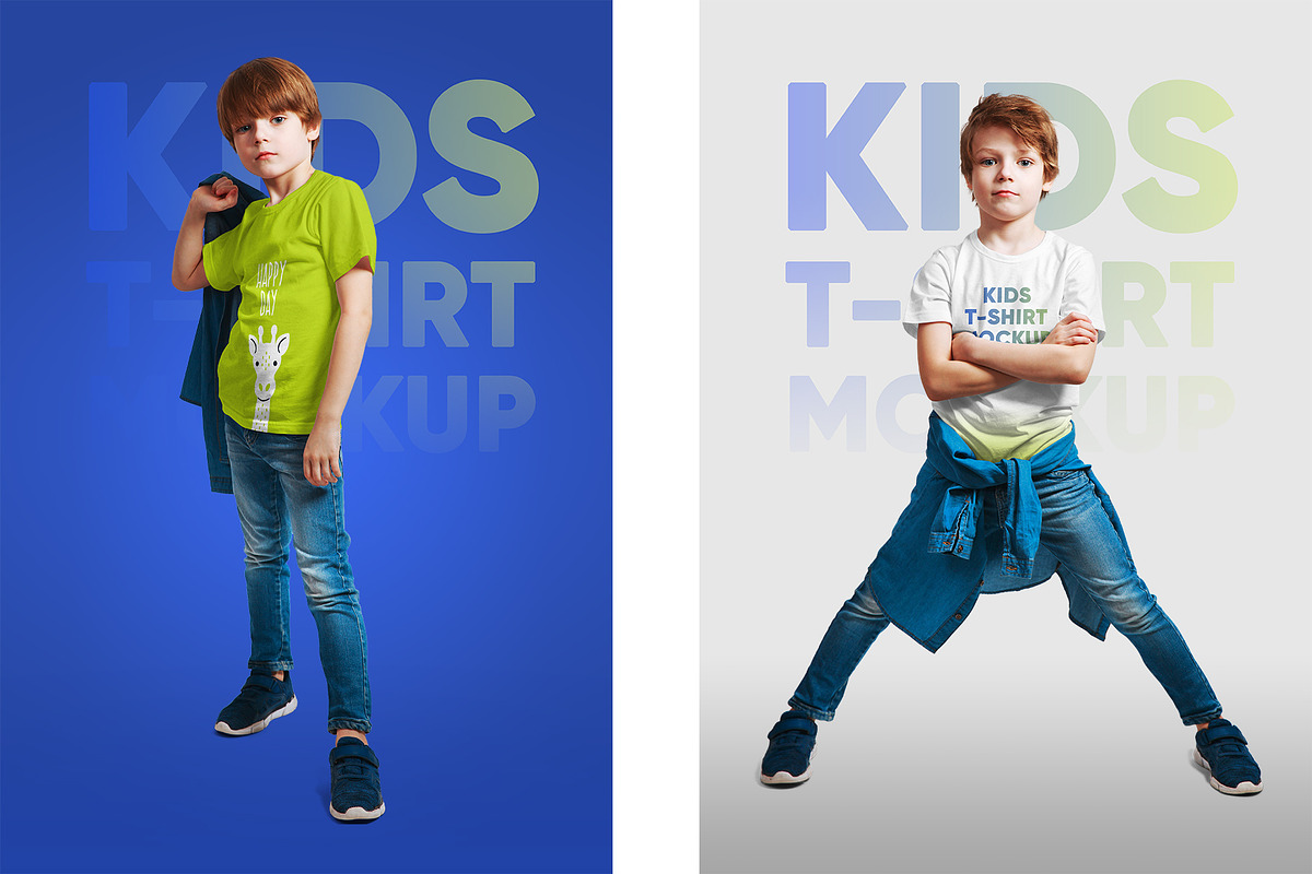 Mixed Kids T-Shirt PSD Mockups Vol5, a Shirt Mockup by Hi, Mock-Up! (Photo 5 of 15)