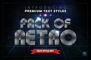 Retro #1 - 20 Text Styles, a Layer Style Add-On by Jonas Stensgaard (Thumbnail 2 of 23)