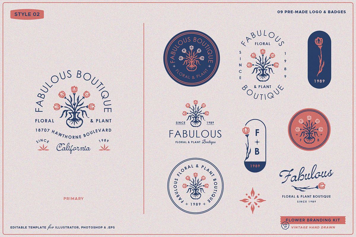 Flower Branding Kit, a Branding & Logo Template by Refolve Design (Photo 4 of 26)
