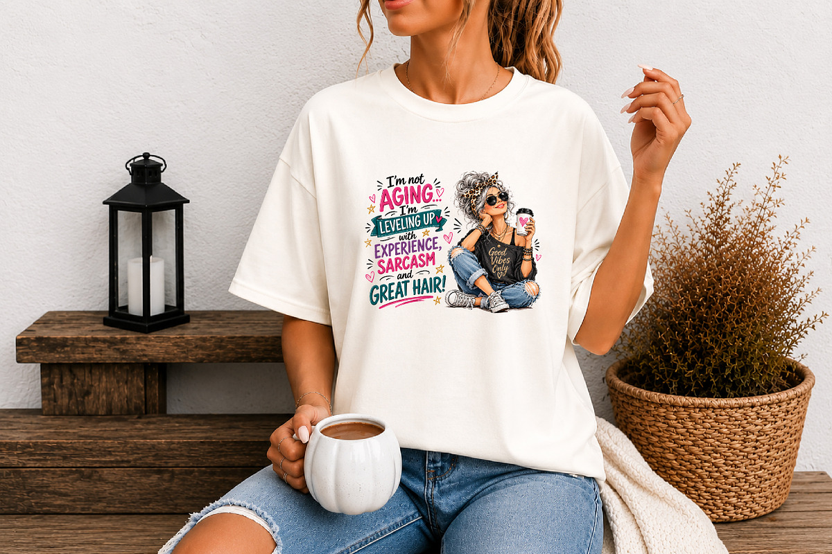 Silver Hair Sass Funny Aging PNG, a Seasonal Illustration by Craft Nest (Photo 4 of 6)