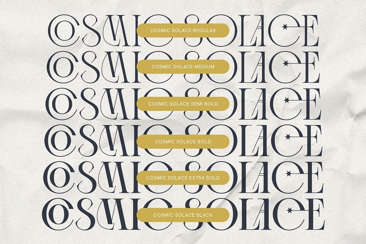 Cosmic Solace - Ligature Typeface, a Serif Font by SilverStag Type Foundry (Photo 16 of 30)