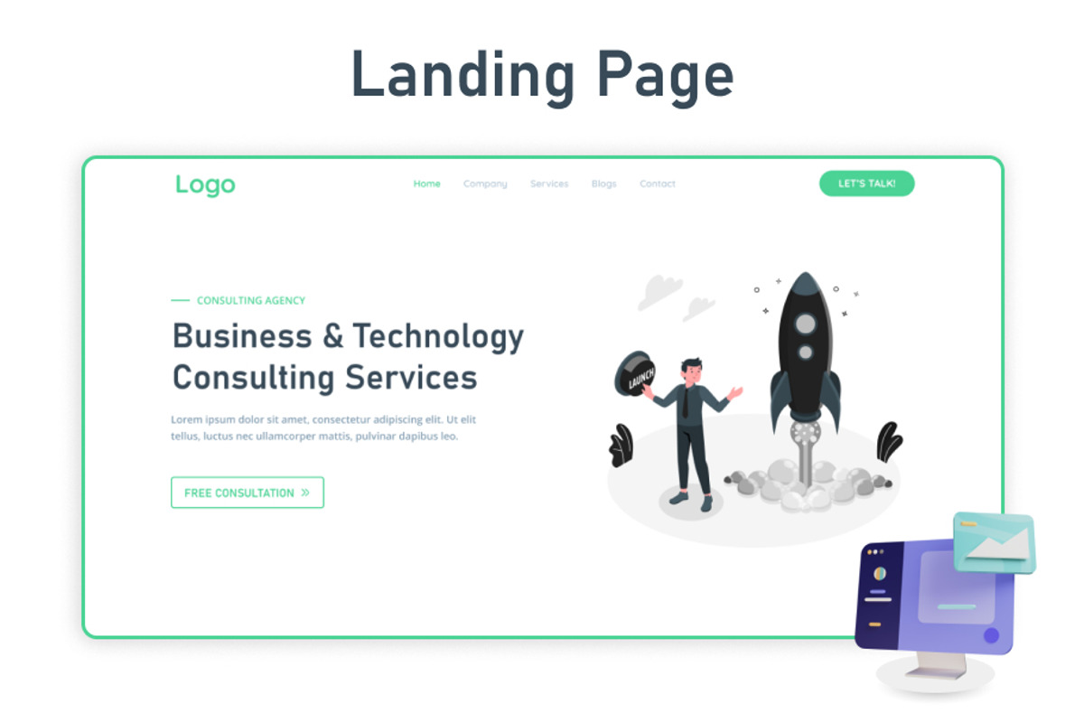 Business Consulting Template Design, a Landing Page Template by Neha Guleria (Photo 1 of 2)
