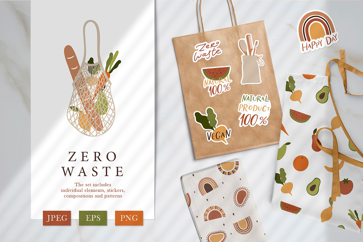 Zero Waste, an Object Graphic by PatrushevaYana (Photo 1 of 6)