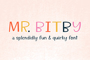 Mr. Bitby - A Quirky Font, a Sans Serif Font by k.becca (Thumbnail 1 of 5)