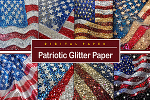 Patriotic Glitter Paper, a Background Graphic by Printable Treasure