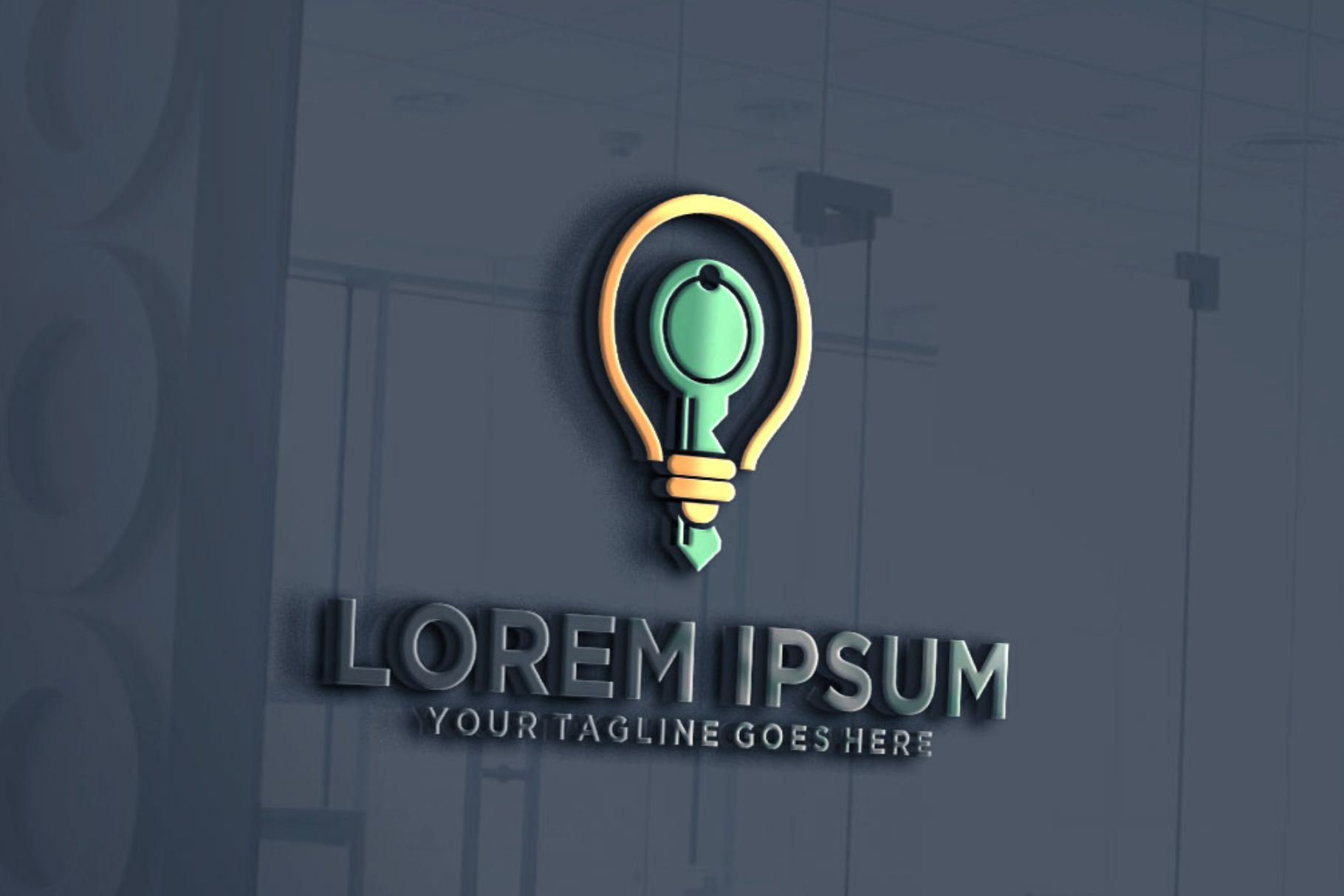 Bulb Key light logo design, a Branding & Logo Template by REDVY CREATIVE