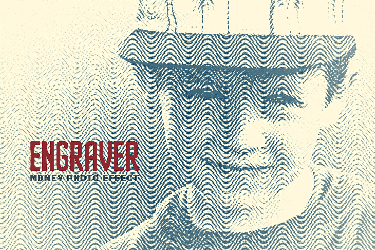 Engraver Money Photo Effect, a Layer Style Add-On by Mint Pixels (Photo 1 of 7)