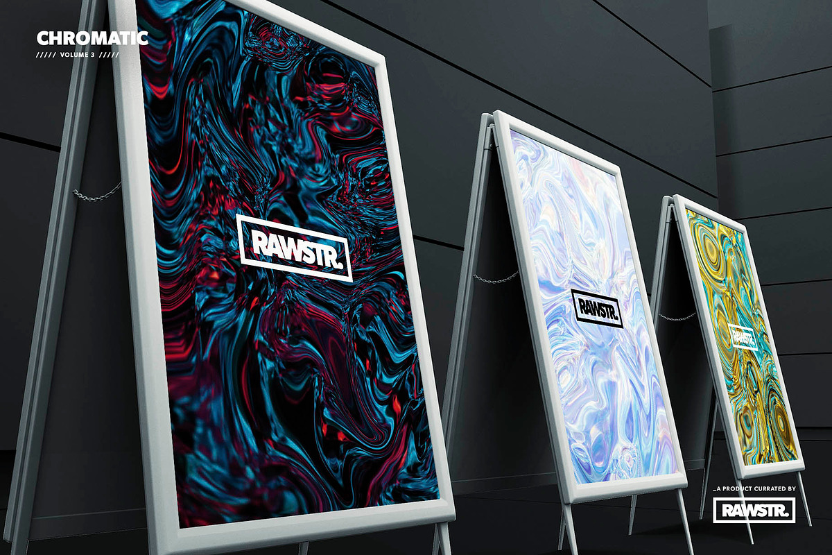 CHROMATIC - Liquid metal backgrounds, a Background Graphic by RAWSTR (Photo 8 of 12)