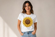 Sunflower Rhinestone PNG, a Seasonal Illustration by Pixels.Craft (Thumbnail 6 of 8)