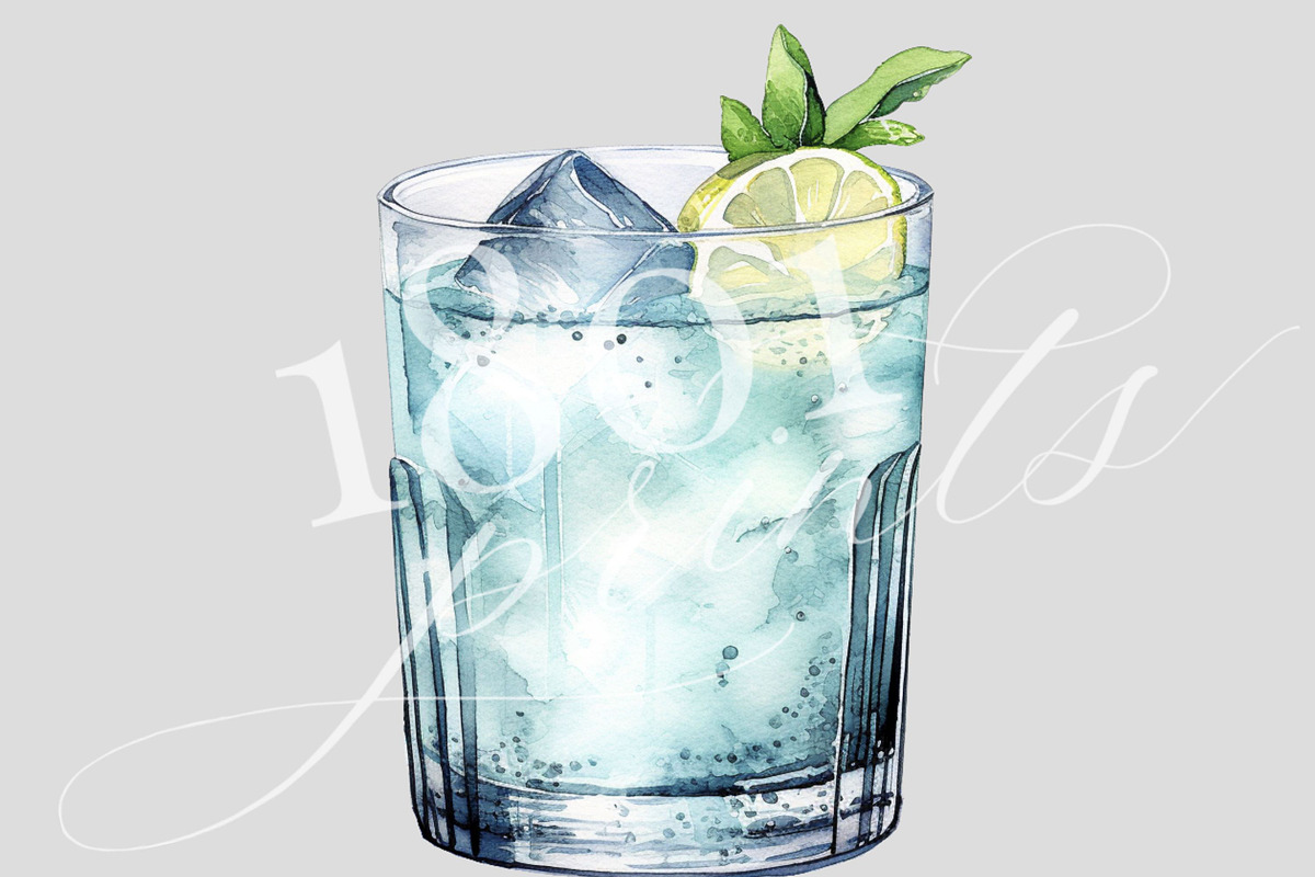 Something Blue Wedding Cocktail, an Illustration by 1801Prints (Photo 3 of 4)