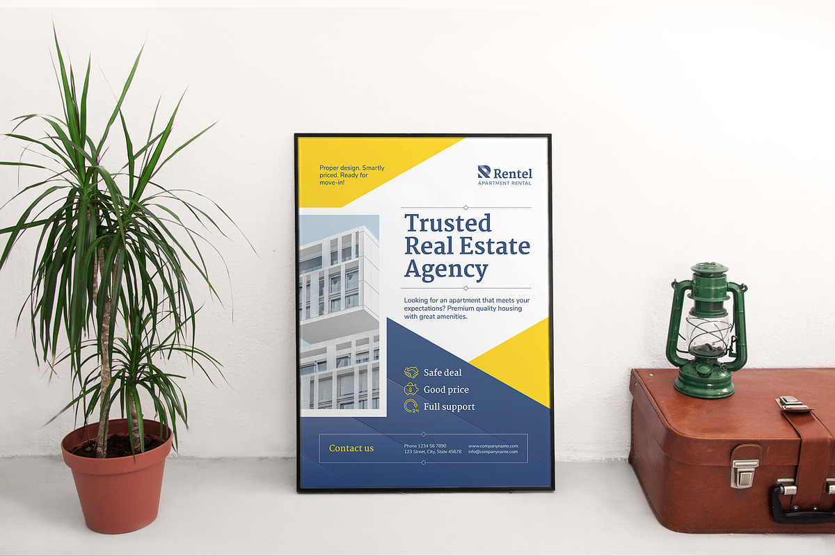 Apartment Rental Print Pack, a Poster Template by TemplatesNow!