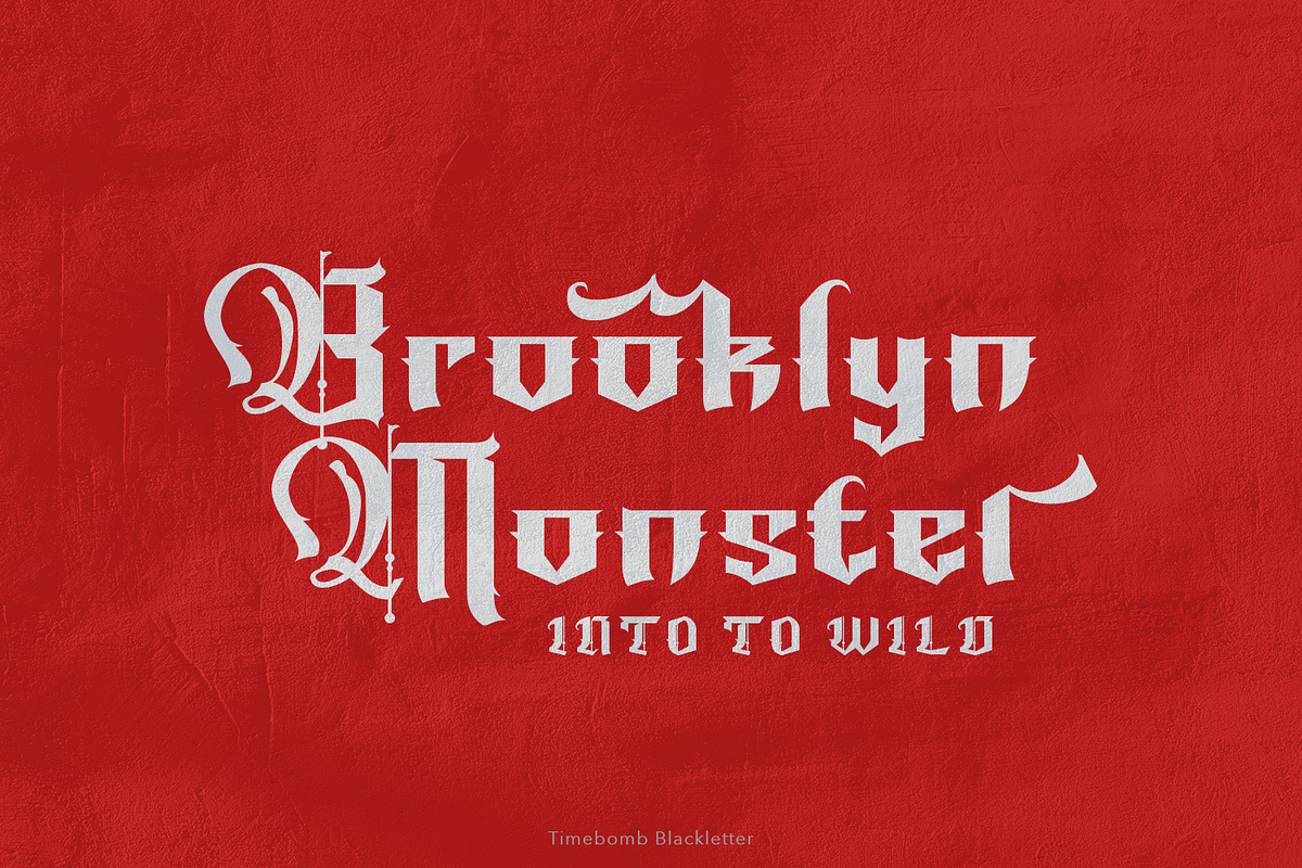 Timebomb Blackletter, a Blackletter Font by madeDeduk (Photo 5 of 14)