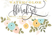 watercolor floral clipart set, a Graphic by Freshmint Paperie (Thumbnail 3 of 3)