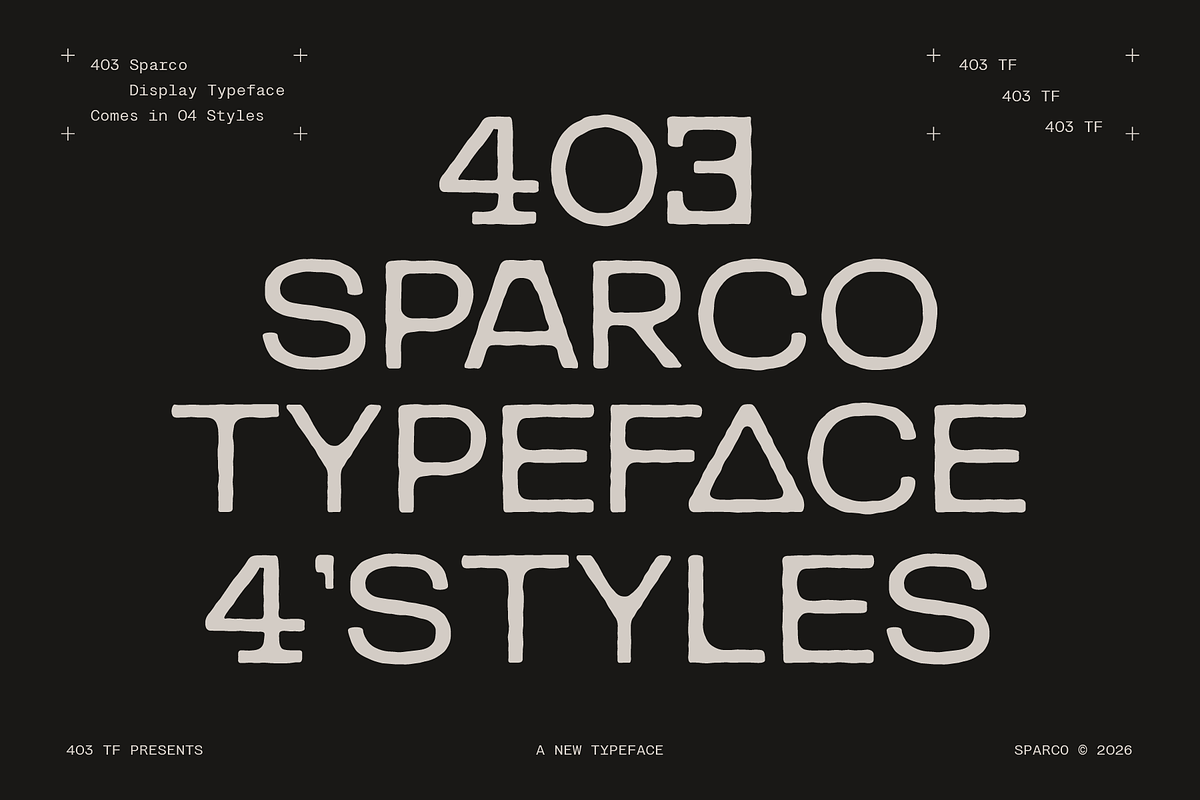 403 Sparco, a Sans Serif Font by 403 Type Foundry (Photo 1 of 13)