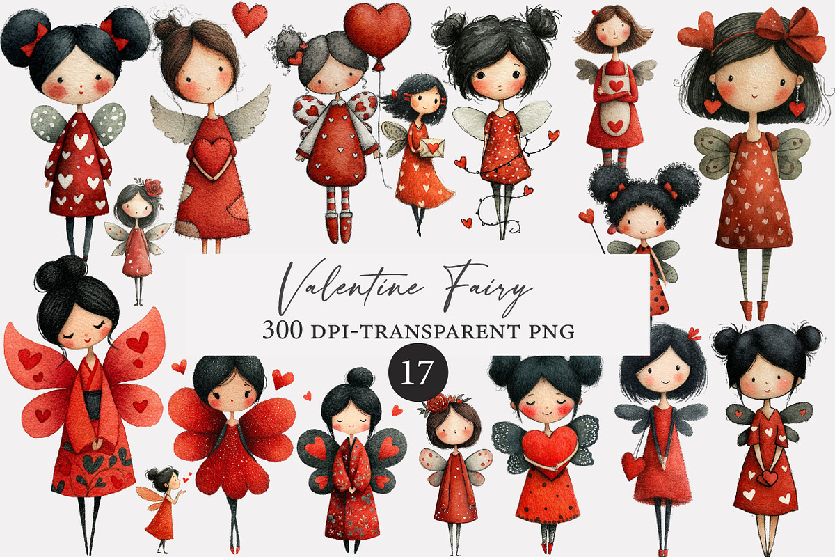 Valentine Fairy clipart, an Illustration by Designworld (Photo 1 of 3)