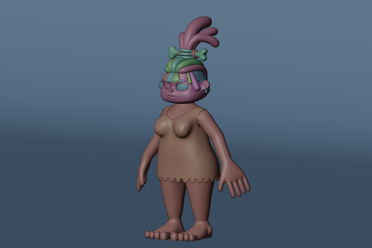 Stone Age Primitive 3D Characters, a Characters & Person 3D Model by Dudukbersama (Photo 3 of 7)