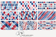 70 red white blue seamless pattern, a Pattern Graphic by Poppy Lane Studio (Thumbnail 2 of 10)