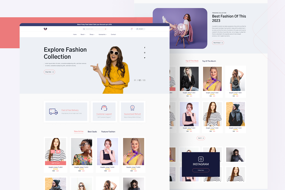 Ecommerce Website Landing Page, a Landing Page Template by IFN