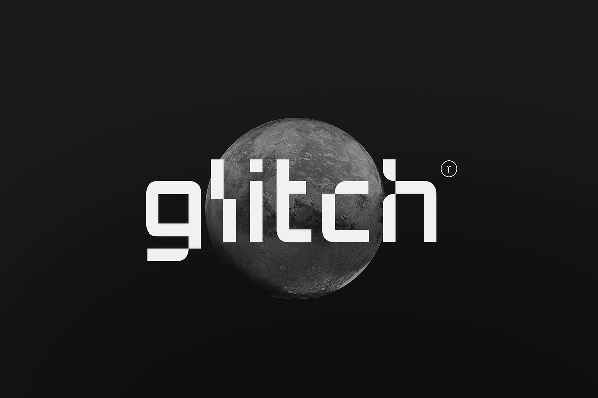 Glitch font - Pixelated Display Sans, a Sans Serif Font by Roman Polishchuk (Photo 1 of 9)