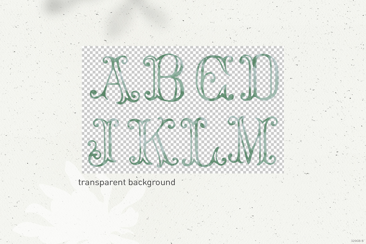 Sage monogram alphabet crest initial, a Decorative Illustration by GrafikBoutique (Photo 2 of 3)